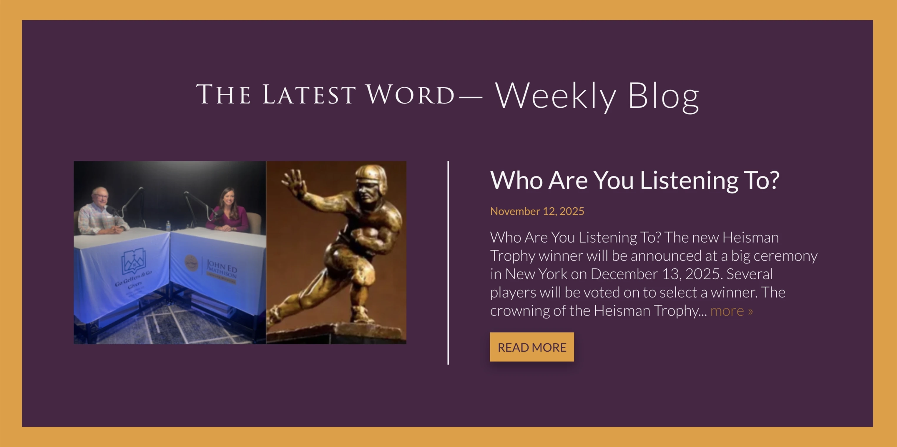 John Ed Mathison Ministries Hero Image